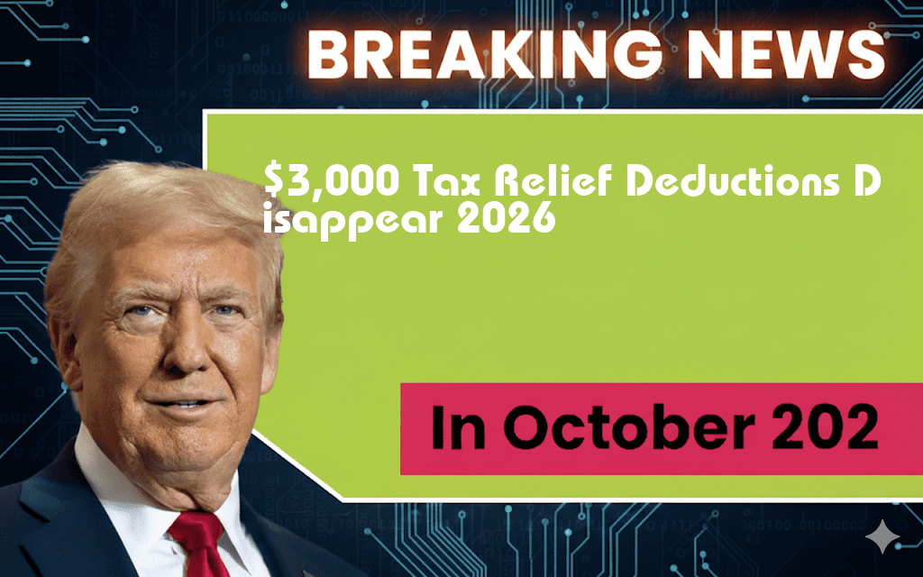 $3,000 Tax Relief Vanishes: Popular Deductions Set to Disappear in 2026