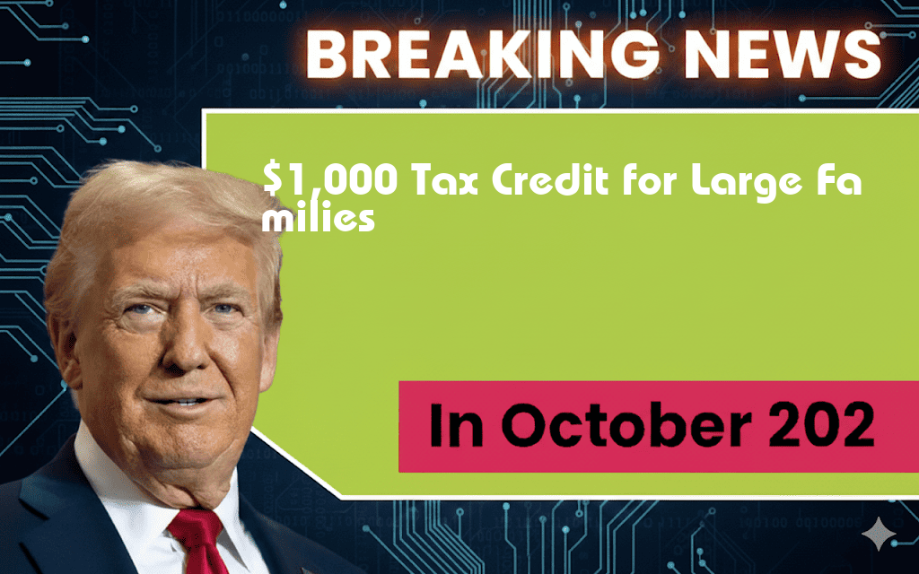 New $1,000 Tax Credit: How 2025 Tax Laws Benefit Large Families